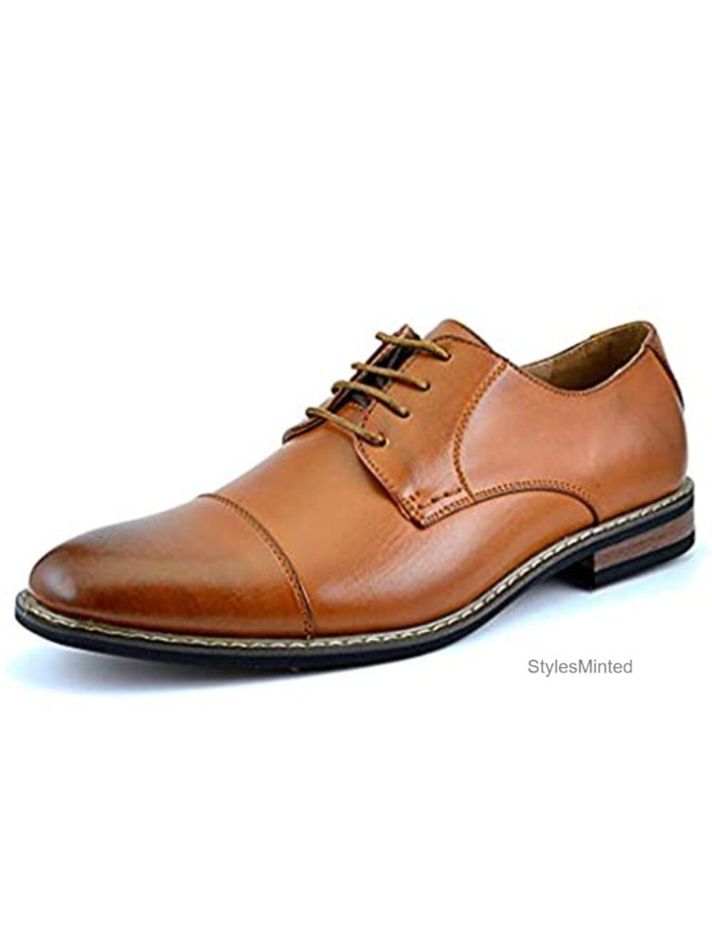Men's Oxford Dress Shoes Faux Leather Cap Toe Lace-Up Formal Business